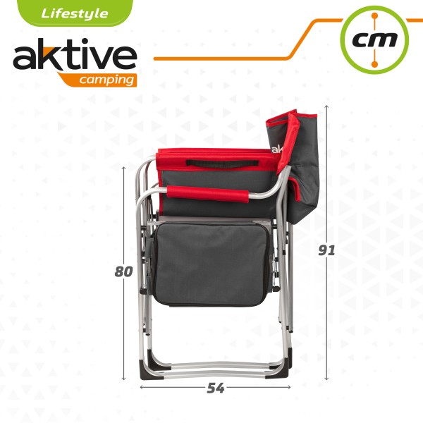 Silla camping director con mesa y bolsa térmica | Distria
