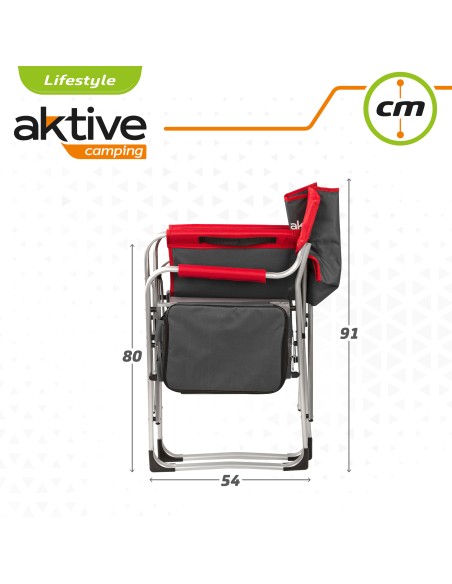 Silla camping director con mesa y bolsa térmica | Distria