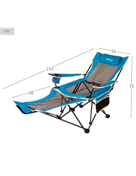 Silla tumbona plegable multiposición | Distria