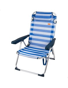 Silla de playa y tumbona plegable rayas 2 en 1 | Distria