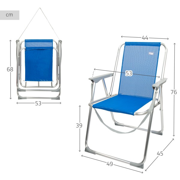 Comprar Sillas de Playa Azul Aktive con asa | Distria