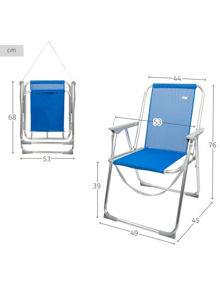 Comprar Sillas de Playa Azul Aktive con asa | Distria