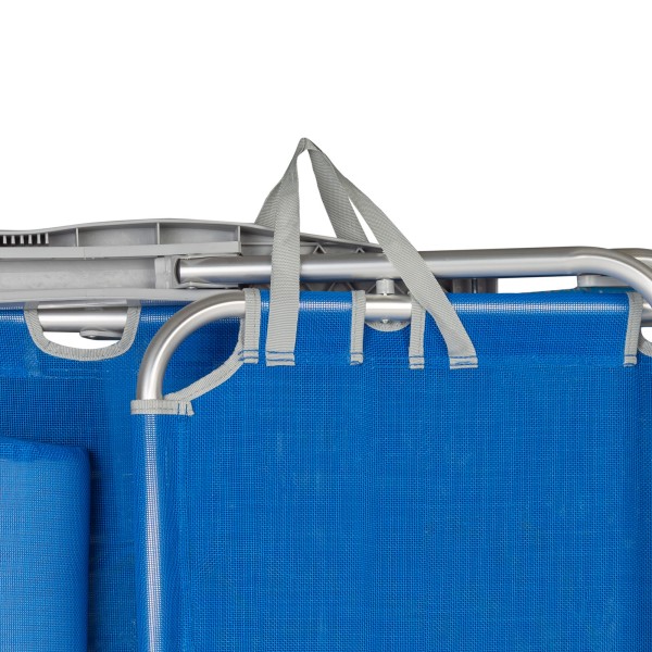 Silla Plegable Azul 5 posiciones con Cojín | Distria