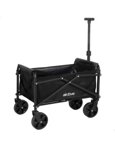 Carro playa negro Aktive 4 ruedas | Distria