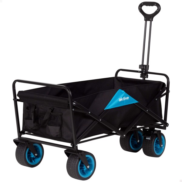 Carro de playa plegable Aktive 90x50x97 cm con 4 ruedas | Distria