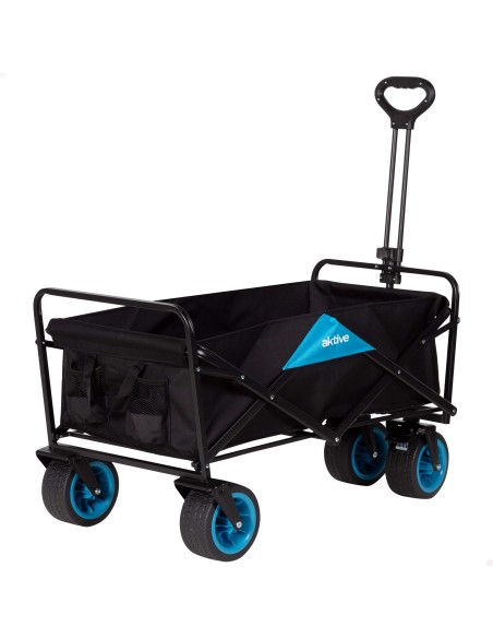 Carro de playa plegable Aktive 90x50x97 cm con 4 ruedas | Distria