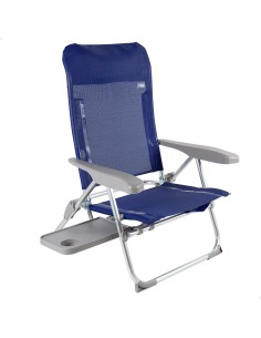 Silla de playa plegado extraplano con mesa lateral | Distria