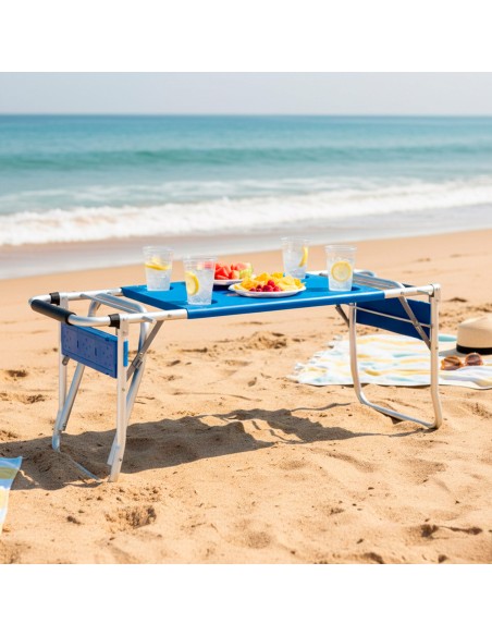 Carro mesa playa plegable 2 en 1 | Distria