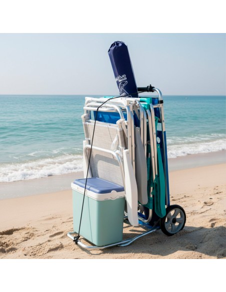 Carro mesa playa plegable 2 en 1 | Distria