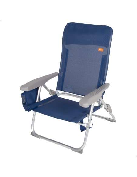 Silla de playa plegado extraplano con bolsillo lateral | Distria