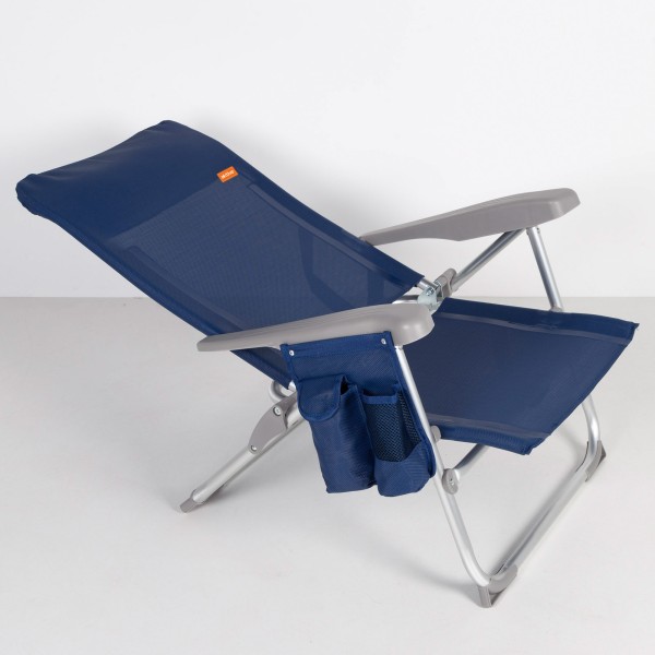 Silla de playa plegado extraplano con bolsillo lateral | Distria