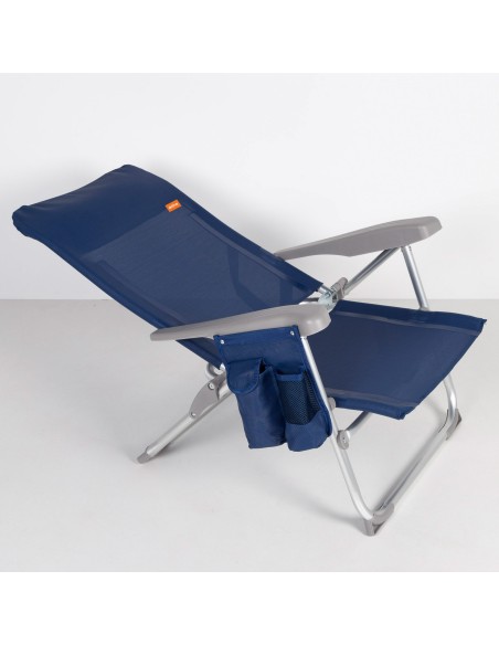 Silla de playa plegado extraplano con bolsillo lateral | Distria