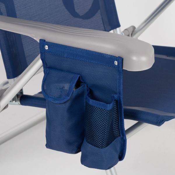 Silla de playa plegado extraplano con bolsillo lateral | Distria