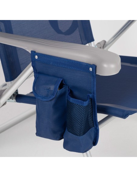 Silla de playa plegado extraplano con bolsillo lateral | Distria