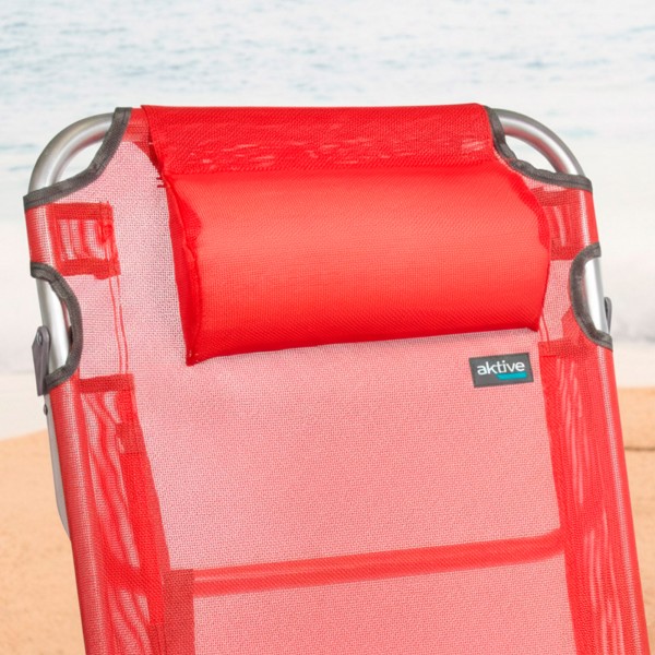 Pack ahorro 2 sillas playa rojo 48x60x90 cm | Distria