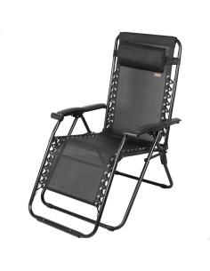 Silla plegable jardín negro Aktive | Distria