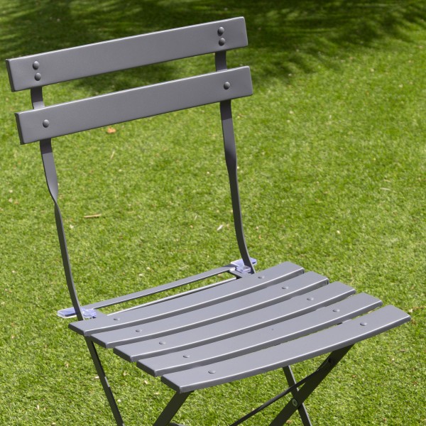 Conjunto de muebles de terraza metálicos negro Aktive | Distria