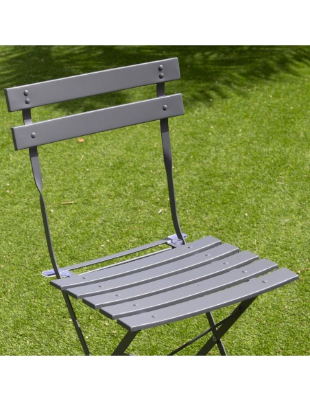 Conjunto de muebles de terraza metálicos negro Aktive | Distria