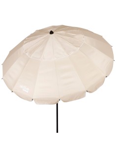 Sombrilla playa antiviento crema 240 cm | Distria