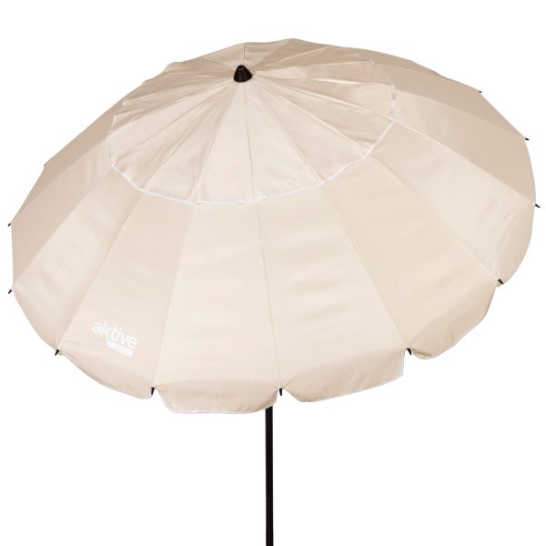 Sombrilla playa antiviento crema 240 cm | Distria
