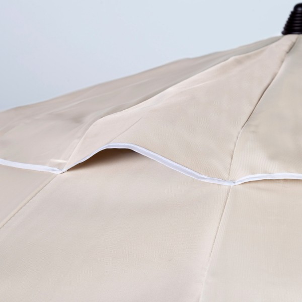Sombrilla playa antiviento crema 240 cm | Distria