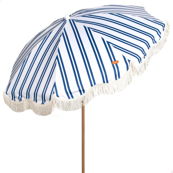 Aktive Sombrilla de playa 200 cm rayas flecos | Distria