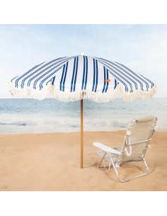 Aktive Sombrilla de playa 200 cm rayas flecos | Distria 2
