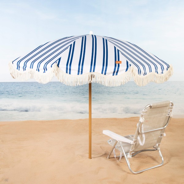 Aktive Sombrilla de playa 200 cm rayas flecos | Distria