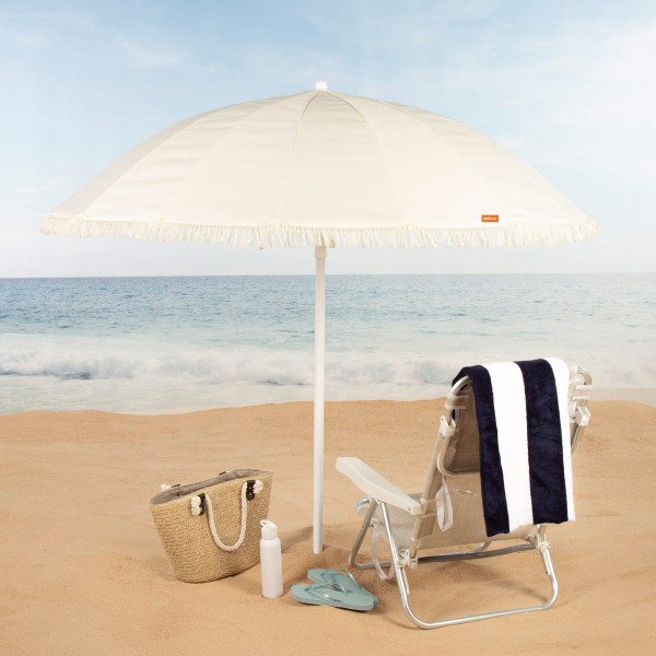 Aktive Sombrilla playa 16 varillas 200 cm con flecos | Distria