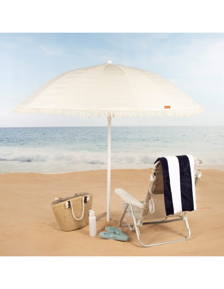 Aktive Sombrilla playa 16 varillas 200 cm con flecos | Distria