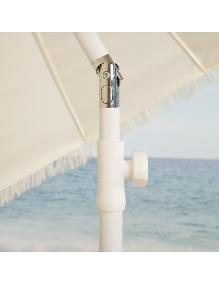 Aktive Sombrilla playa 16 varillas 200 cm con flecos | Distria