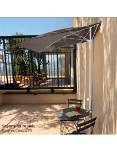 Sombrilla de pared gris terraza o jardín 160x100 cm Aktive | Distria 2
