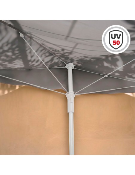 Sombrilla de pared gris terraza o jardín 160x100 cm Aktive | Distria