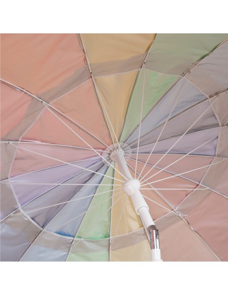 Sombrilla de playa multicolor D200 cm UV50 Aktive | Distria