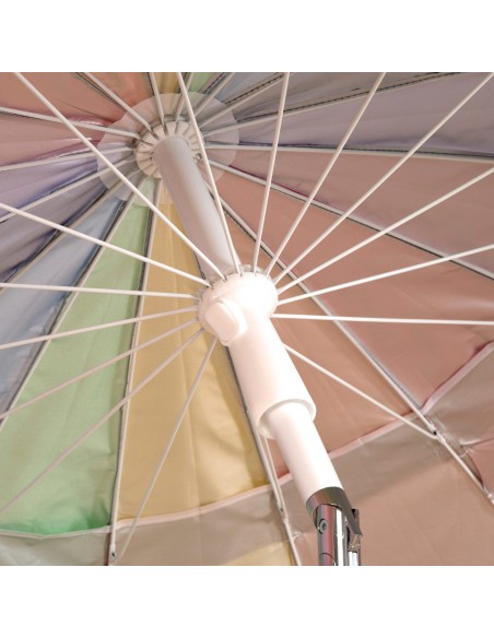 Sombrilla de playa multicolor D200 cm UV50 Aktive | Distria