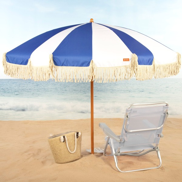 Aktive Sombrilla de playa 200 cm marinero y flecos | Distria