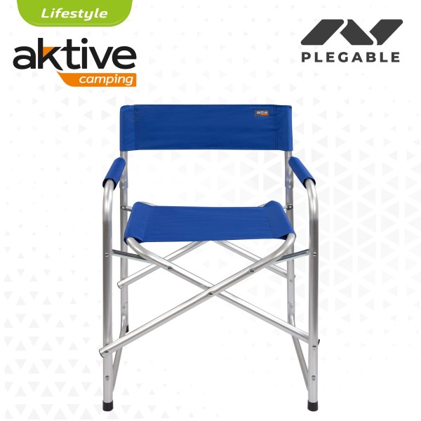 Silla director plegable camping azul Aktive | Distria