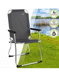 Silla alta de camping de aluminio | Distria 2