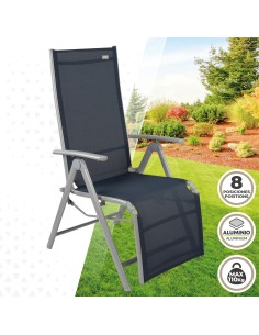 Silla tumbona plegable 8 posiciones Aktive | Distria 2