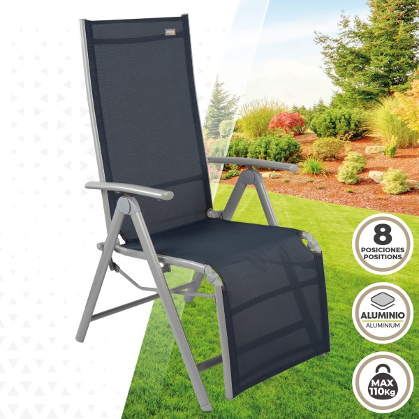 Silla tumbona plegable 8 posiciones Aktive | Distria