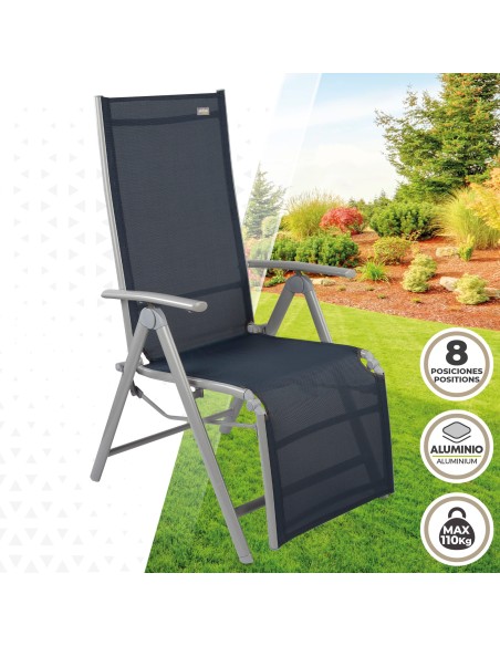 Silla tumbona plegable 8 posiciones Aktive | Distria