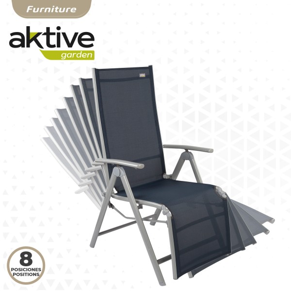 Silla tumbona plegable 8 posiciones Aktive | Distria