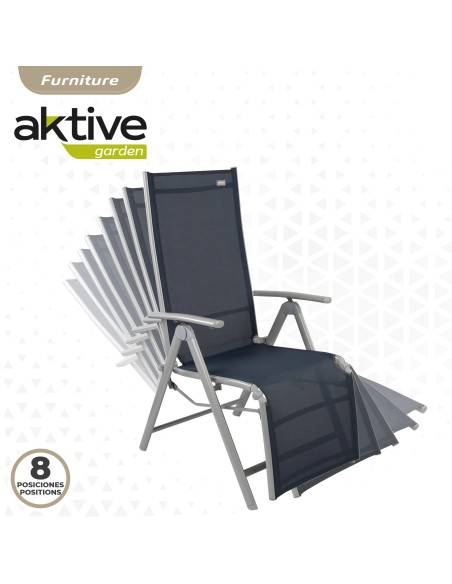 Silla tumbona plegable 8 posiciones Aktive | Distria