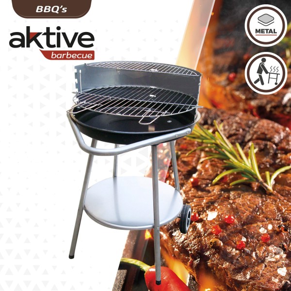 Barbacoa portátil 4 alturas Aktive | Barbacoas y accesorios