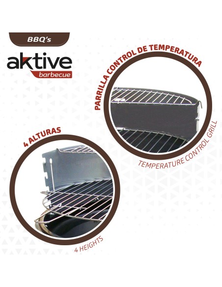 Barbacoa portátil 4 alturas Aktive | Barbacoas y accesorios