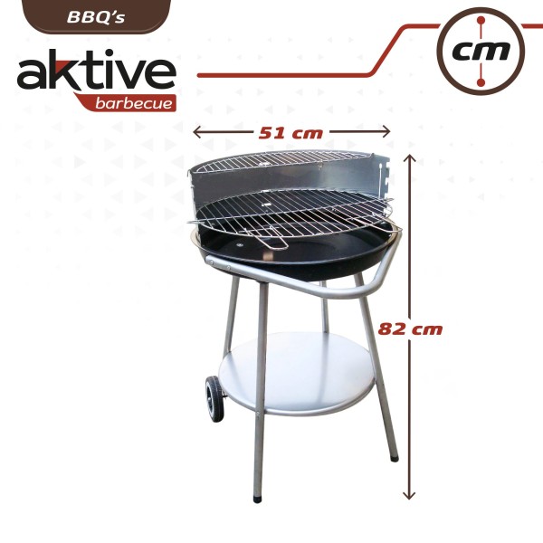 Barbacoa portátil 4 alturas Aktive | Barbacoas y accesorios