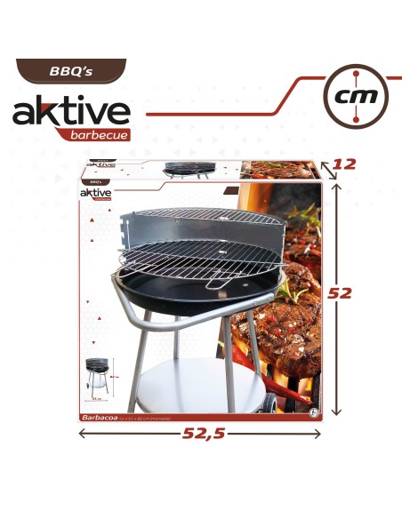 Barbacoa portátil 4 alturas Aktive | Barbacoas y accesorios