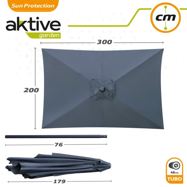 Parasol rectangular para terraza o balcón | Distria