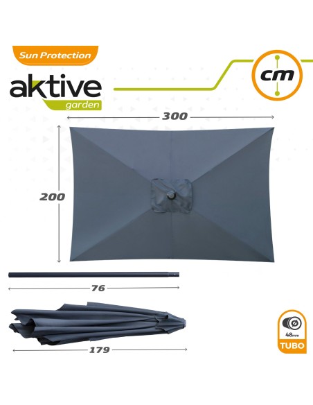 Parasol rectangular para terraza o balcón | Distria