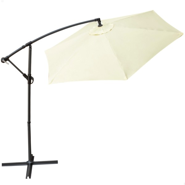 Parasol hexagonal excéntrico color crema | Distria